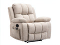 Sillones reclinables tapizados 99 x 93 x 105 cm - Beige - Respaldo acolchado con reposabrazos y mecanismo reclinable manual