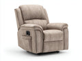 Sillones reclinables de tela 95x100x108 cm - beige - respaldo acolchado y bolsillo lateral