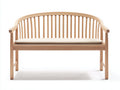 Bancos de jardín de madera 120x60x90 cm - Madera natural - Respaldo curvo con cojín