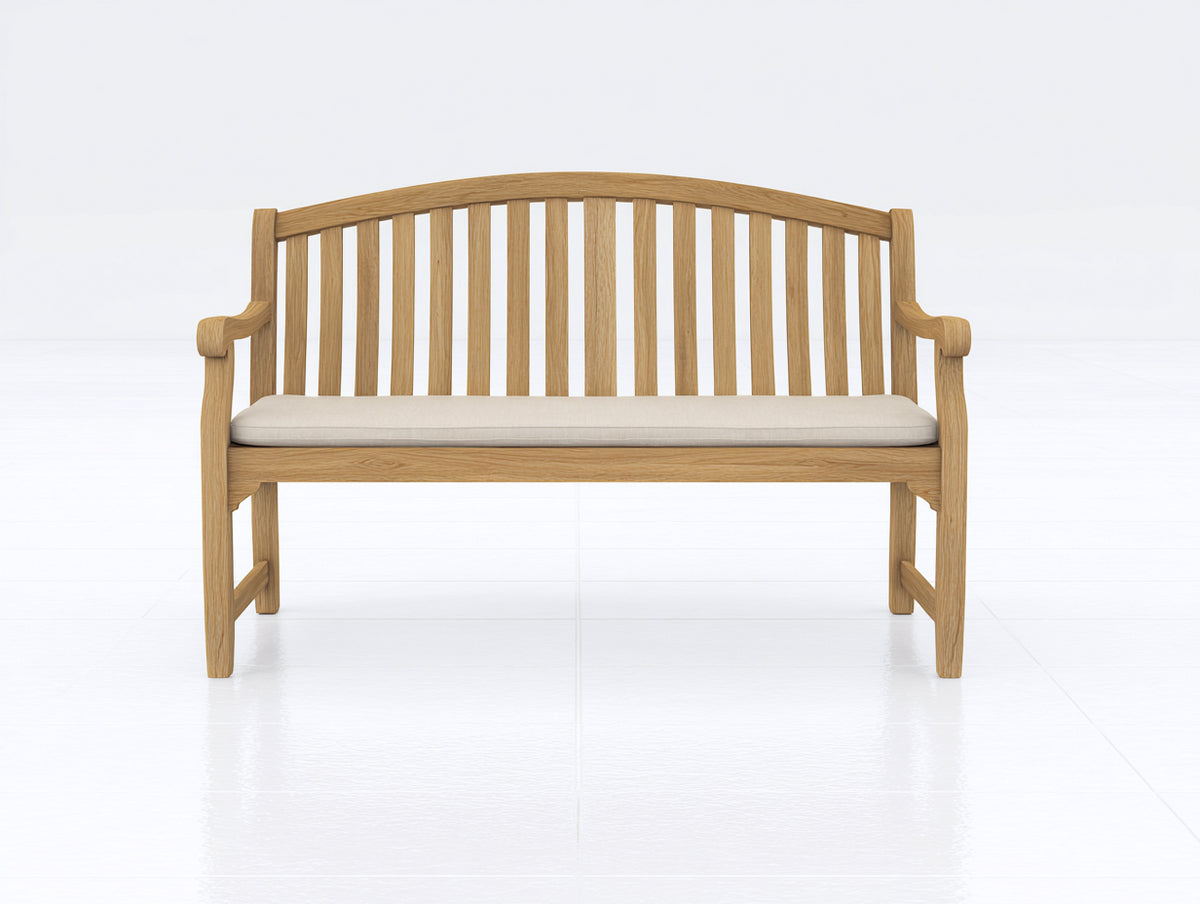Bancos de jardín de madera 150x60x90 cm - madera natural - diseño clásico con respaldo alto