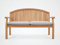 Bancos de jardín de madera maciza 150x60x90 cm - natural-gris - respaldo alto y reposabrazos