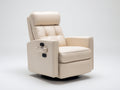 Sillones reclinables tapizados 90x95x110 cm - beige - respaldo alto y controles laterales