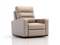 Sillones reclinables tapizados 98x94x106 cm - Beige - Diseño moderno con respaldo acolchado y reposapiés integrado