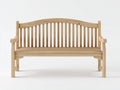 Bancos de jardín de madera maciza 150x60x90 cm - natural - respaldo curvo y reposabrazos