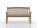 Bancos de jardín de madera 125x60x90 cm - Madera natural - Respaldo de listones y reposabrazos